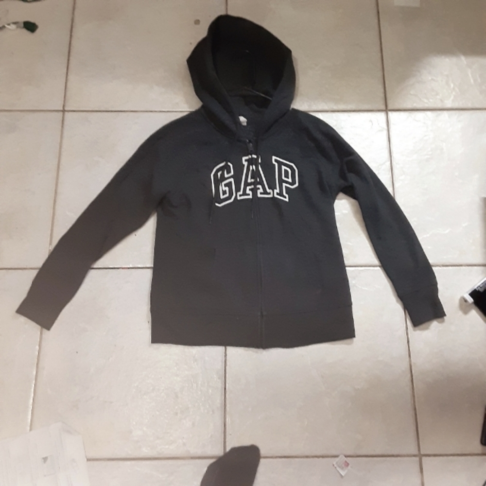 Grey gap zip up hoodie